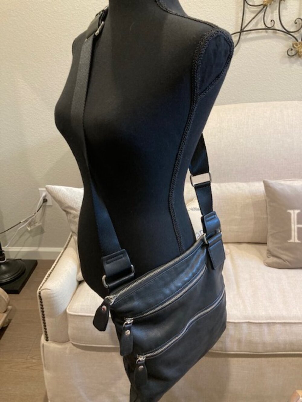 Margot Real Lamb Leather Travel Crossbody Bag